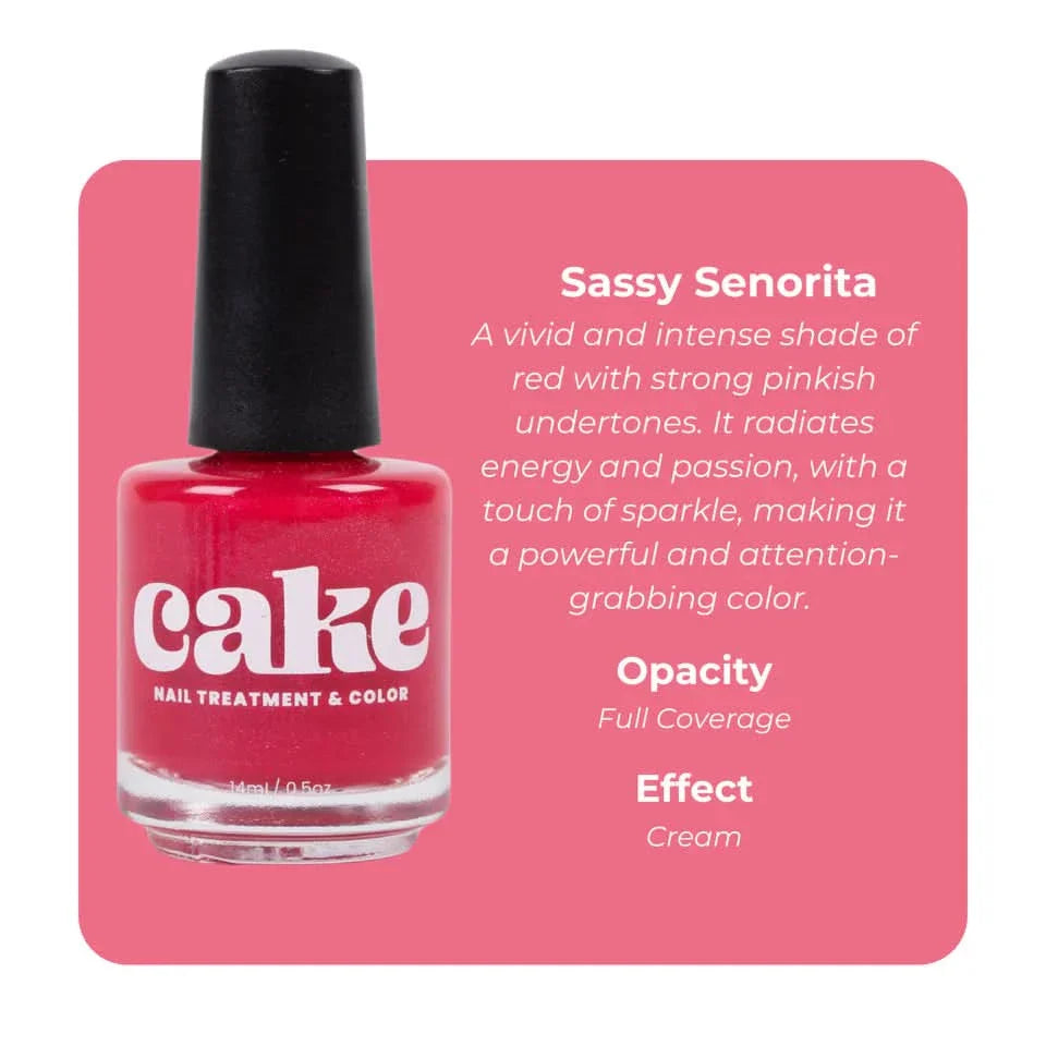 CAKE Nail Strengthening Polish - Sassy Senorita