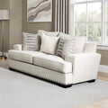 MASARA Traditional Taupe Fabric, Foam, Solid Wood, Others, Living Room Furniture, Made in The USA. (1, loveseat)
