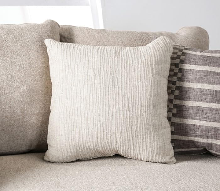 MASARA Traditional Taupe Fabric, Foam, Solid Wood, Others, Living Room Furniture, Made in The USA. (1, loveseat)