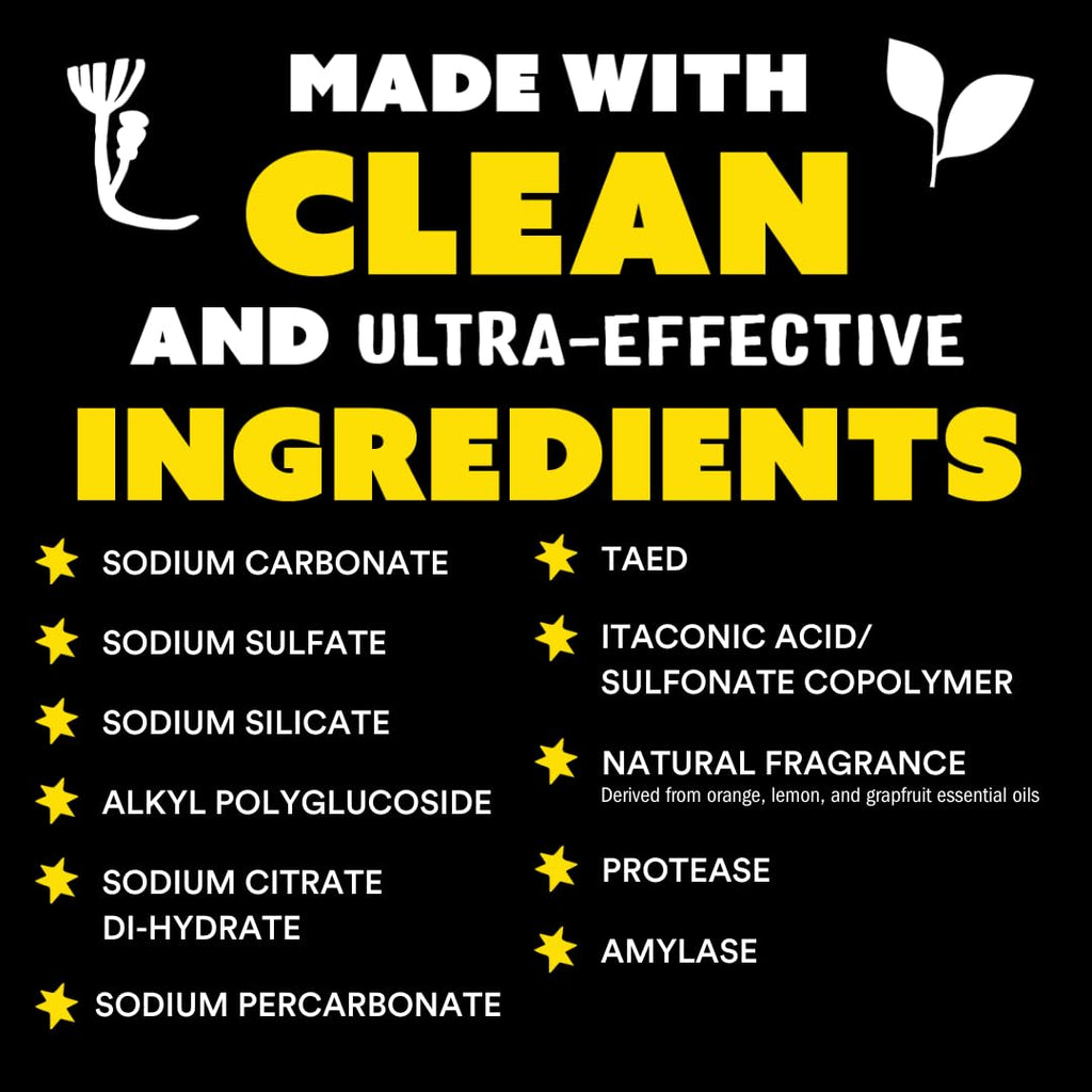 Molly's Suds Dishwasher Pods | Clean Dishwasher Detergent, Cuts Grease & Rinses Clean (Residue-Free) for Sparkling Dishes | 60 Auto-Release Tabs (Citrus)