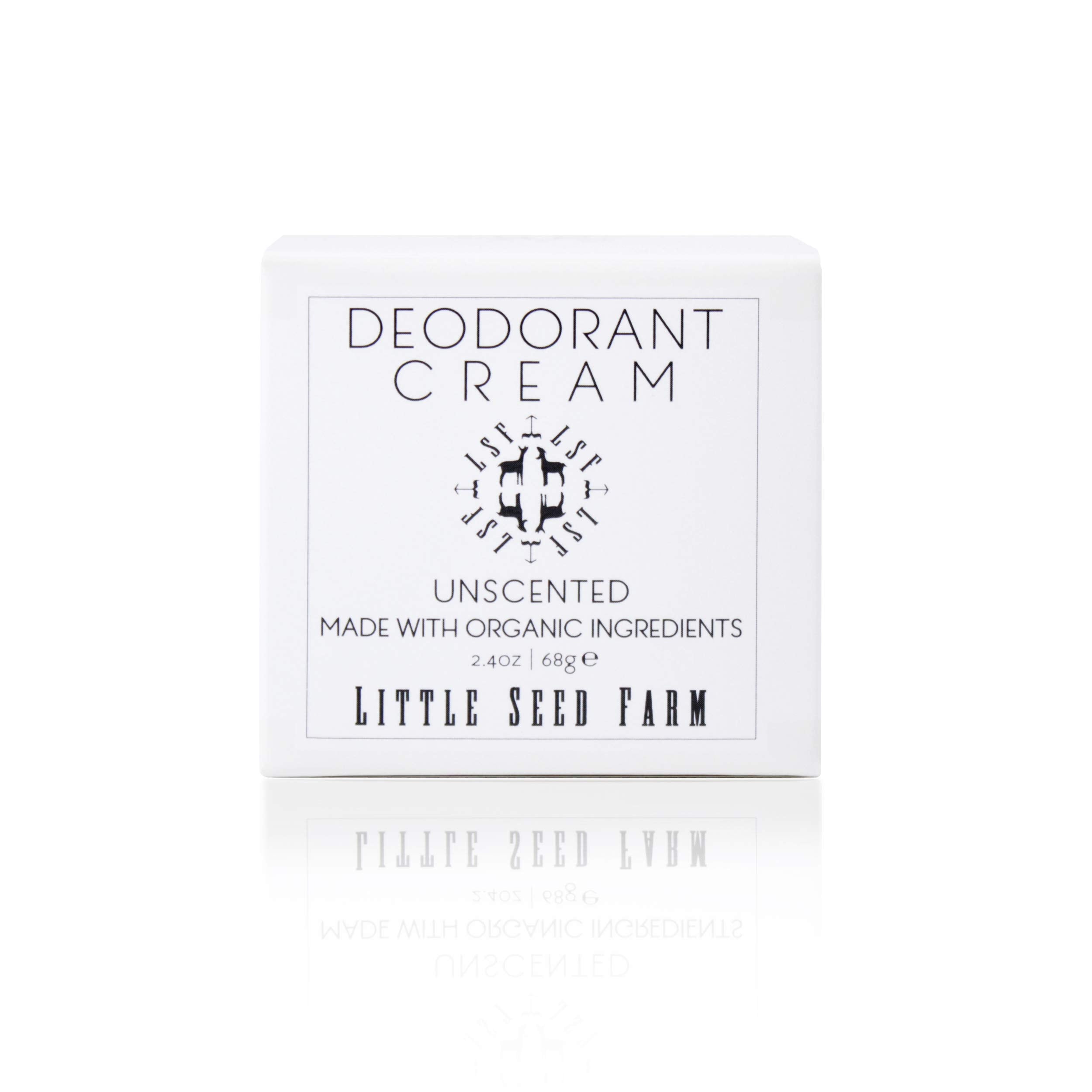 Little Seed Farm All Natural Deodorant Cream - Grapefruit Lemon - Aluminum Free Deodorant for Women or Men, Net Wt. 2.4oz | 68g