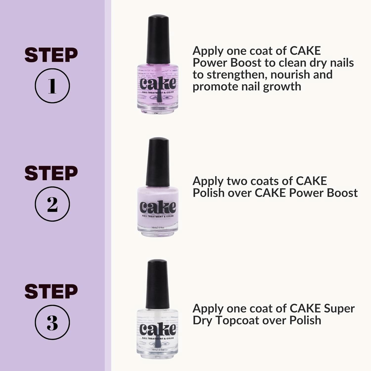 CAKE Nail Strengthening Polish - Wisps of Lilac