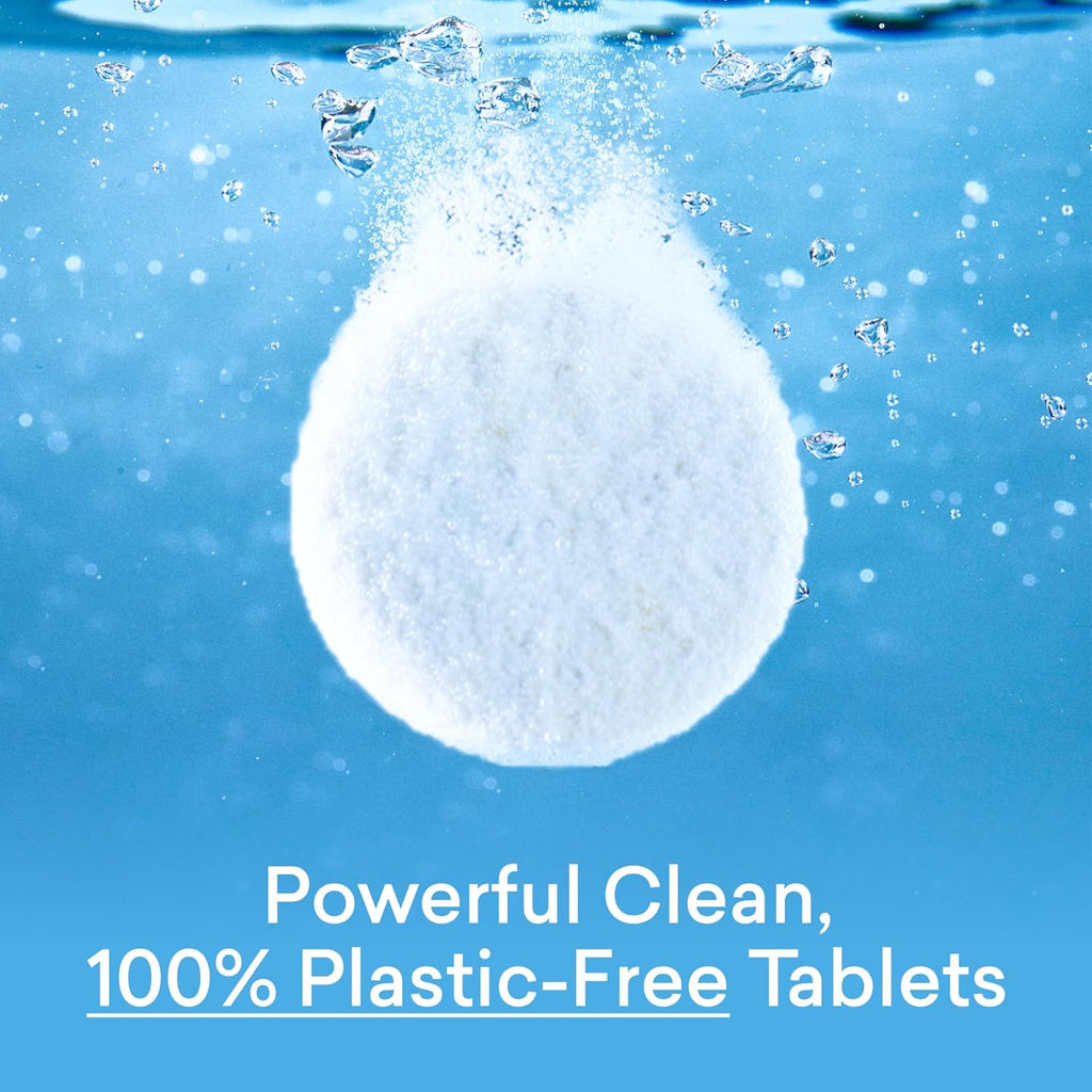 BLUELAND Toilet Bowl Cleaner Tablets, Starter Set, 14 Count with Tin, Lemon Cedar, Plastic-Free, No Harsh Chemicals, Plant-Based
