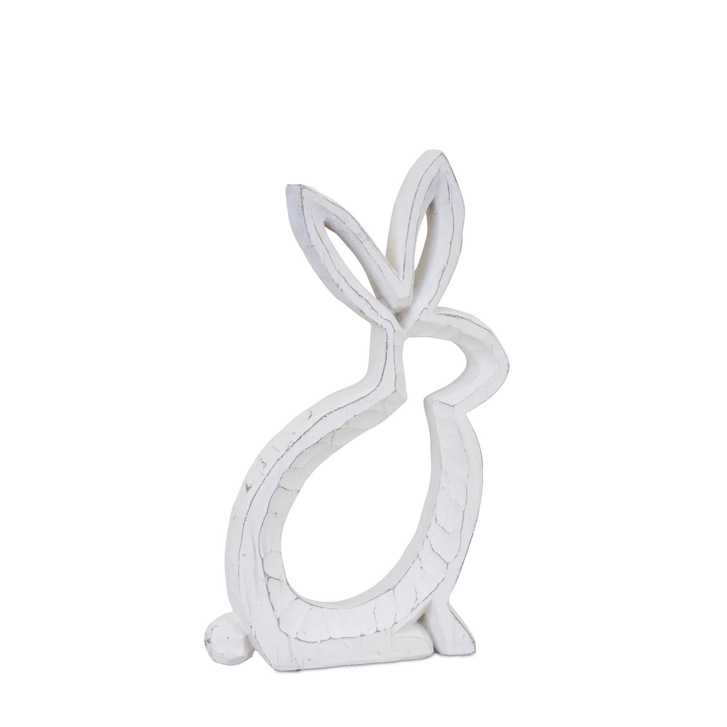 Set of 2 Carved Resin Stone Bunny Silhouettes