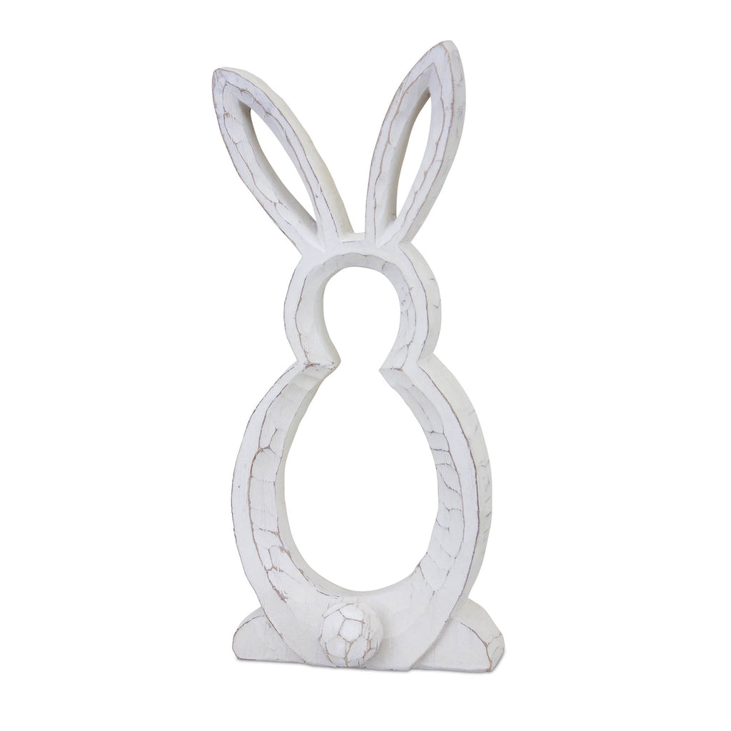 Set of 2 Carved Resin Stone Bunny Silhouettes