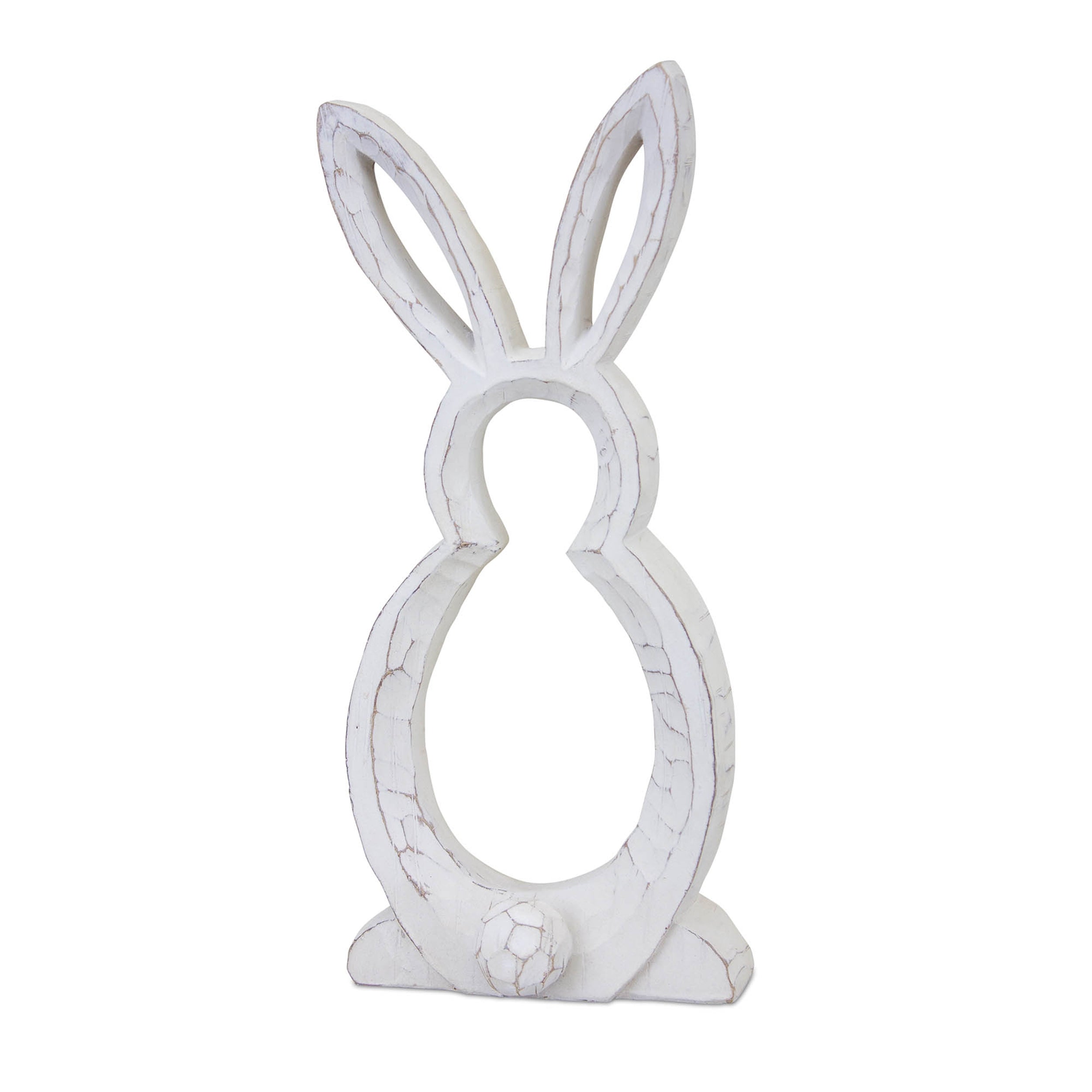 Set of 2 Carved Resin Stone Bunny Silhouettes