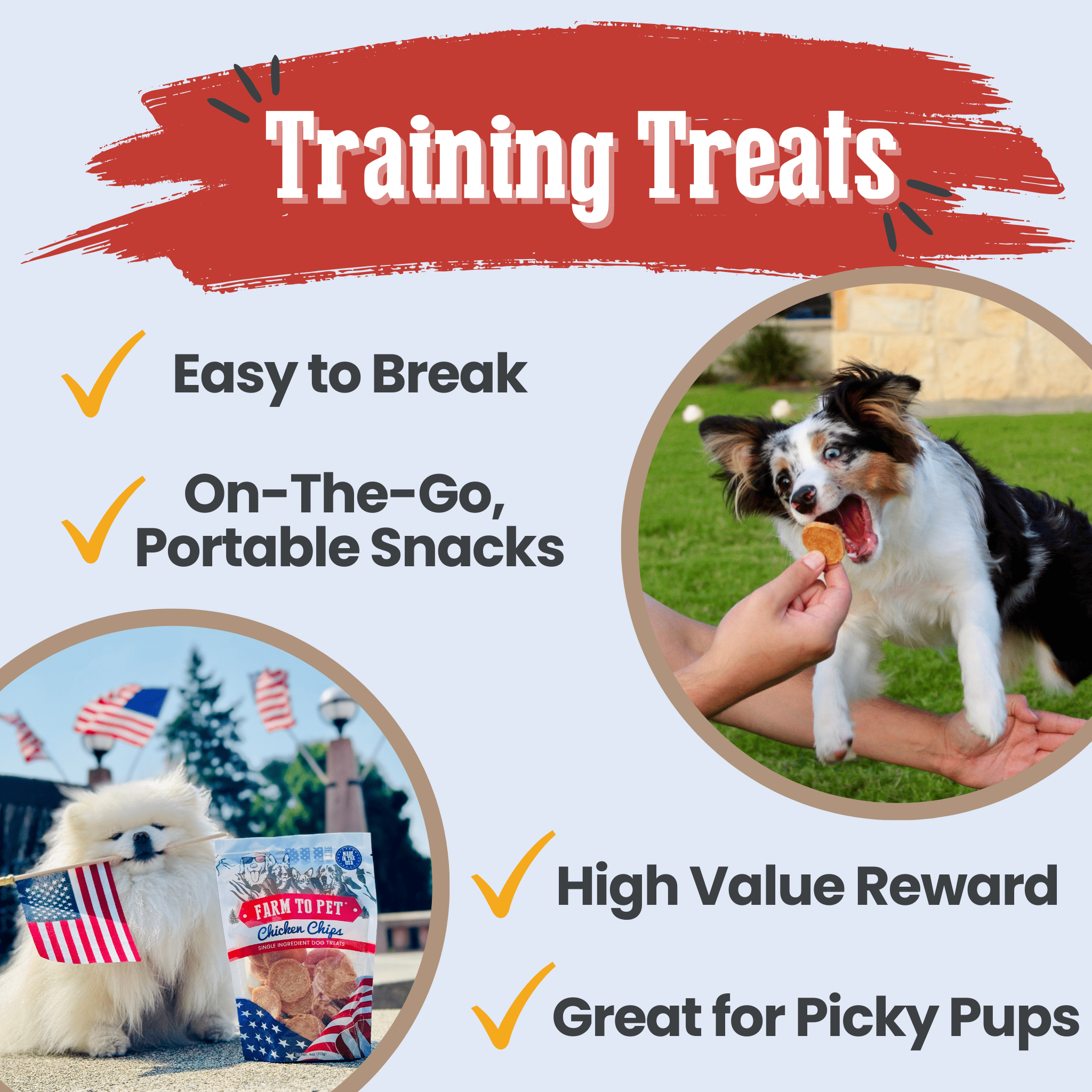 Americana Chicken Chips USA-made dog treats