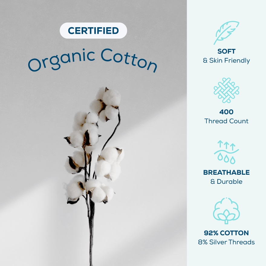 Grounding Half Bed Sheet - Organic Cotton