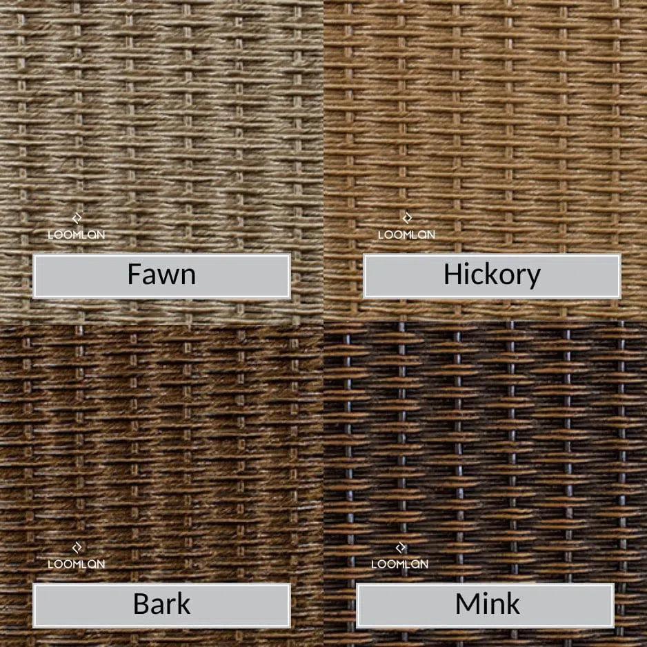 Hamptons Outdoor Wicker 6 PC Sofa Set Chairs & Tables