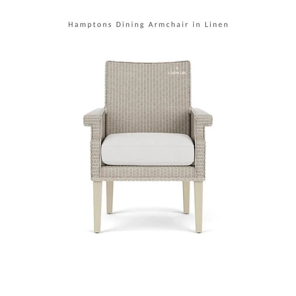 Hamptons Outdoor Wicker Dining Table Set 6PC