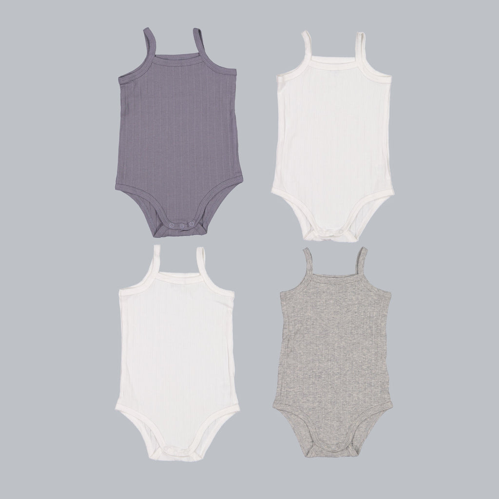 *Exclusive* Baby Boy Sleeveless 4pc Onesie Set
