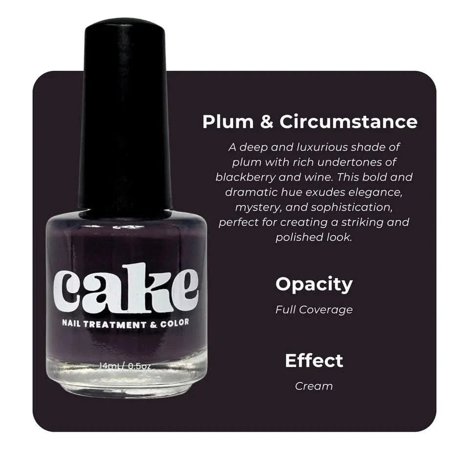 CAKE Nail Strengthening Polish - Plum & Circumstance