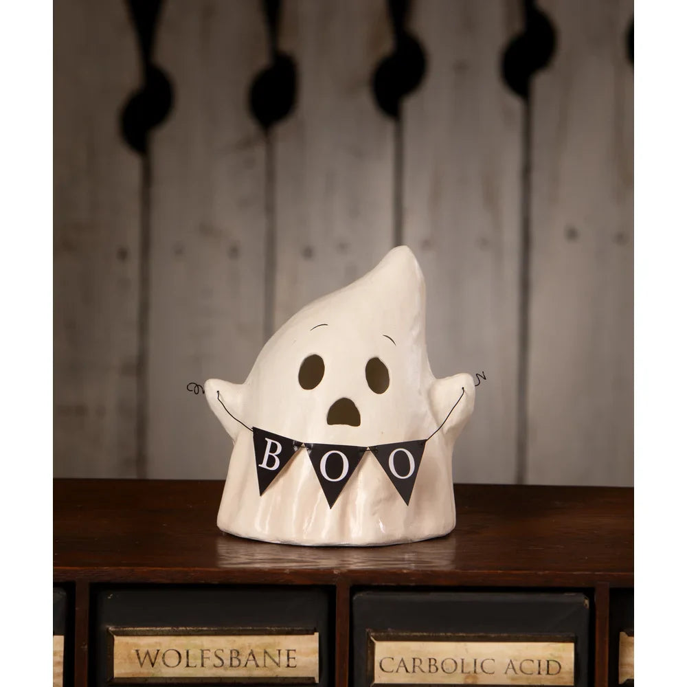 LUMINARY BOO WITH BANNER BY BETHANY LOWE DESIGNS